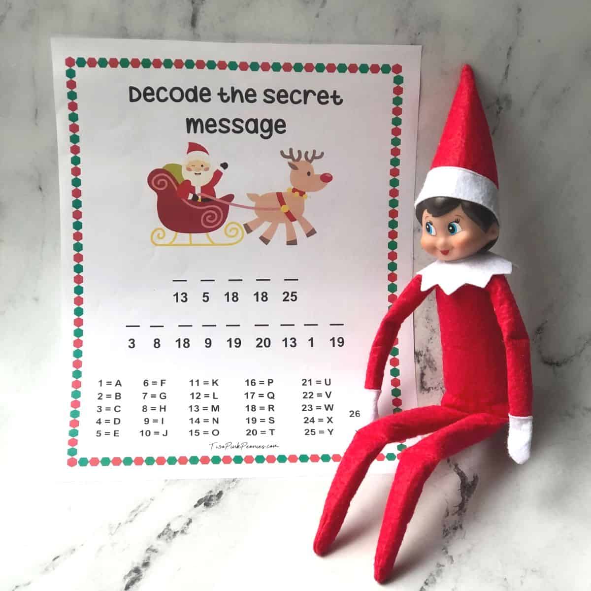 secret message from santa printable {instant download}